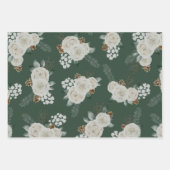 Modernes Weihnachtsblumenmuster Geschenkpapier Set (Vorderseite)