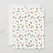 Modernes Weihnachtsbotanicals Familienurlaub Foto Feiertagskarte (Rückseite)