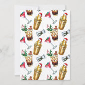 Modernes Weihnachtscocktail-Party Einladung (Rückseite)