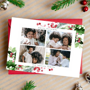 Modernes WeihnachtsCollage 4 Grußwort Foto Feiertagskarte