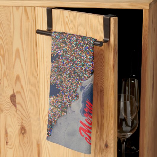 Modernes Weihnachtsdesign Geschirrtuch (Drittel gefaltet)