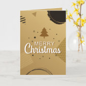 Modernes Weihnachtsdesign Karte (Gelbe Blume)