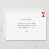 Modernes Weihnachtself & Custom Foto auf Red (Rückseite)