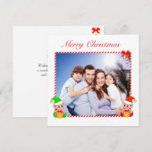 Modernes Weihnachtself & Foto für Familien (Vorne/Hinten)