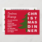 Modernes Weihnachtsessen Einladung (Vorne/Hinten)