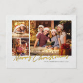 Modernes Weihnachtsfamilien-Foto Feiertagspostkarte (Vorderseite)