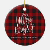 Modernes Weihnachtsfamiliengebäck Foto Handschrift Keramik Ornament (Hinten)