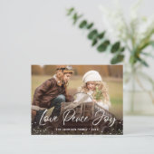 Modernes Weihnachtsfeiertag FOTO Gruß QR-Code Postkarte (Stehend Vorderseite)