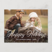 Modernes Weihnachtsfeiertag FOTO Gruß QR-Code Postkarte (Vorderseite)