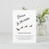 Modernes Weihnachtsfest/Abendessen/Verlobung FOTO Einladung (Stehend Vorderseite)