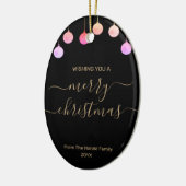 Modernes Weihnachtsfest Buntes Foto Ornament (Links)