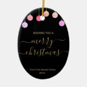 Modernes Weihnachtsfest Buntes Foto Ornament (Vorne)