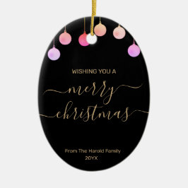 Modernes Weihnachtsfest Buntes Foto Ornament