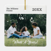 Modernes Weihnachtsfest - ein Jahr nach Maß - Weih Keramikornament (Rückseite)