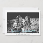 Modernes Weihnachtsfest-Feiertage-Foto Feiertagskarte (Vorderseite)