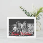 Modernes Weihnachtsfest-Feiertage-Foto Feiertagskarte (Stehend Vorderseite)