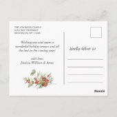 Modernes Weihnachtsfest Feiertage FOTO Gruß Postkarte (Rückseite)