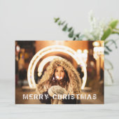 Modernes Weihnachtsfest-Foto Feiertagskarte (Stehend Vorderseite)