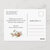 Modernes Weihnachtsfest FOTO Gruß Postkarte (Rückseite)