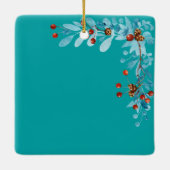 Modernes Weihnachtsfest - Foto Keramikornament (Rückseite)