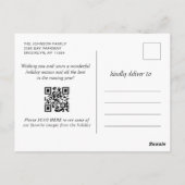 Modernes Weihnachtsfest-FOTO Postkarte (Rückseite)