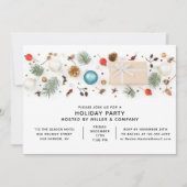 Modernes Weihnachtsfest im Unternehmen Minimalisti Einladung (Vorderseite)