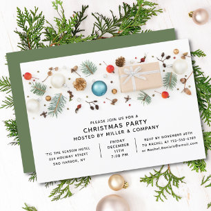 Modernes Weihnachtsfest im Unternehmen Minimalisti Einladung
