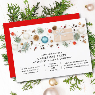 Modernes Weihnachtsfest im Unternehmen Minimalisti Einladung