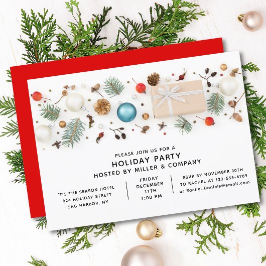 Modernes Weihnachtsfest im Unternehmen Minimalisti Einladung