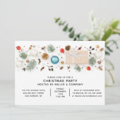 Modernes Weihnachtsfest im Unternehmen Minimalisti Einladung (Stehend Vorderseite)