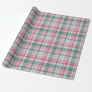 Modernes Weihnachtsfest Kariert Geschenkpapier