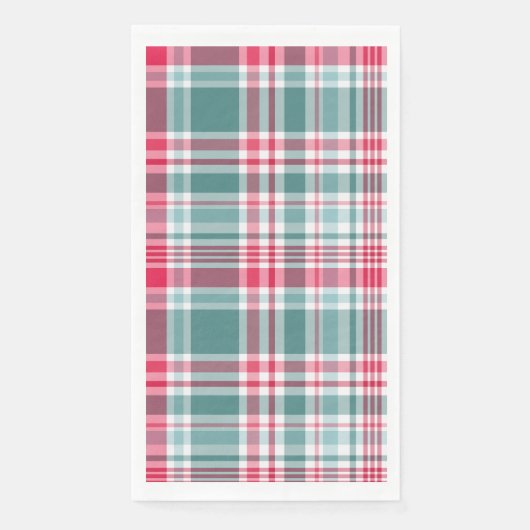 Modernes Weihnachtsfest Kariert Serviette (Vorderseite)