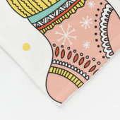 Modernes Weihnachtsfest-Muster Fleecedecke (Ecke)