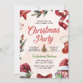 Modernes Weihnachtsfest - Party Einladung (Vorderseite)