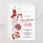 Modernes Weihnachtsfest - Party Einladung (Vorderseite)