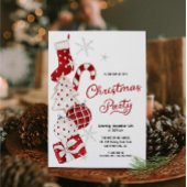 Modernes Weihnachtsfest - Party Einladung