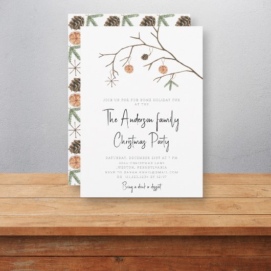 modernes Weihnachtsfest-Party Einladung