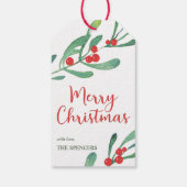 Modernes Weihnachtsfest Personalisiert Geschenkanhänger (Rückseite)