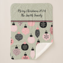 Modernes Weihnachtsfest Personalisiert Sherpa Blan