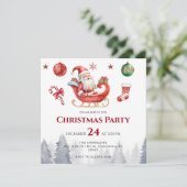 Modernes Weihnachtsfest Save The Date (Stehend Vorderseite)