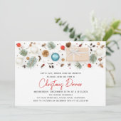 Modernes Weihnachtsfest Winterferien Einladung (Stehend Vorderseite)