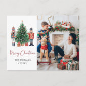 Modernes WeihnachtsFoto Feiertagspostkarte (Vorderseite)