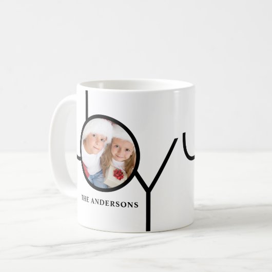 Modernes WeihnachtsFoto Kaffeetasse (Vorderseite Links)