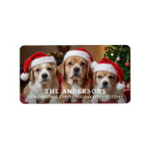 Modernes WeihnachtsFoto Personalisierte Rücksendea Adressaufkleber (Vorne)