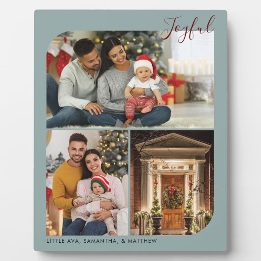 Modernes Weihnachtsgebäck Foto Oma Personalisiert Fotoplatte (Vorderseite)