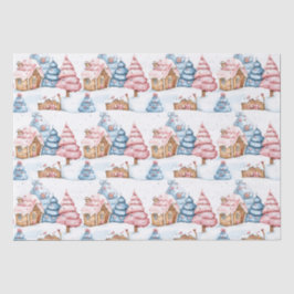 Modernes Weihnachtsgebäck Haus Niedlich Pastel Seidenpapier