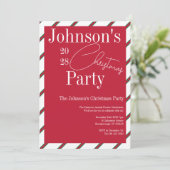 Modernes Weihnachtsgebäck Rot und Grün Party Einladung (Stehend Vorderseite)