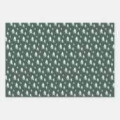 Modernes Weihnachtsgebirge, grün-grün, Foto Geschenkpapier Set (Vorderseite 3)