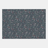 Modernes Weihnachtsgebirge, grün-grün, Foto Geschenkpapier Set (Vorderseite 2)