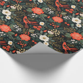 Modernes Weihnachtsgebirgsmuster Geschenkpapier (Ecke)